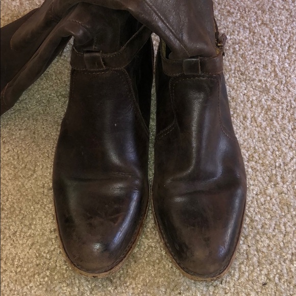 Frye Tall Brown Boots SZ 8 - Picture 4 of 8
